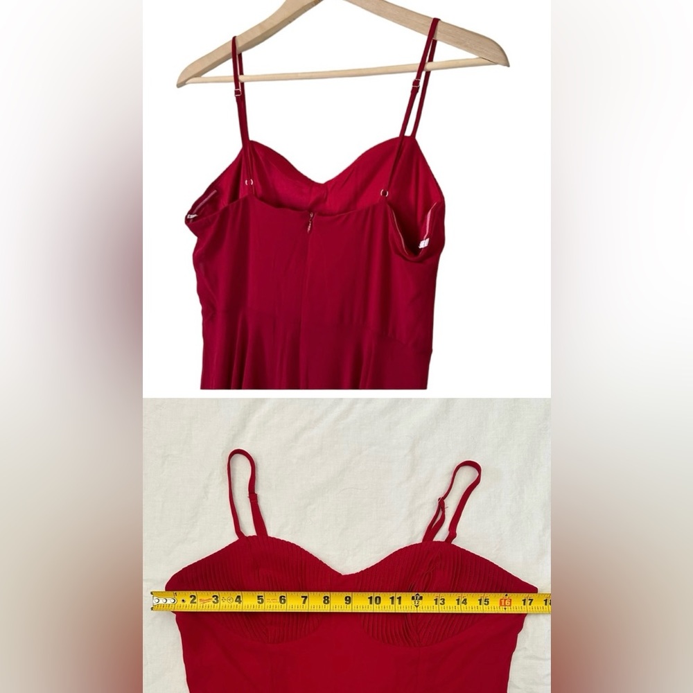Lulu’s Cause For Commotion Bustier Maxi Dress Red Size M - Picture 13 of 15